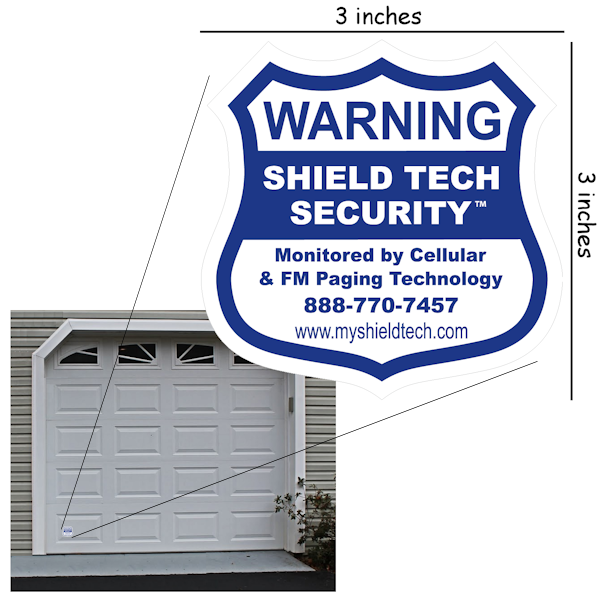 Alarm Decals for Wood or Metal Garage Doors